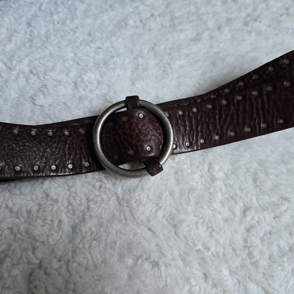 Nice Quality J. Crew Brown Leather Studded Belt - Picture 4 of 8